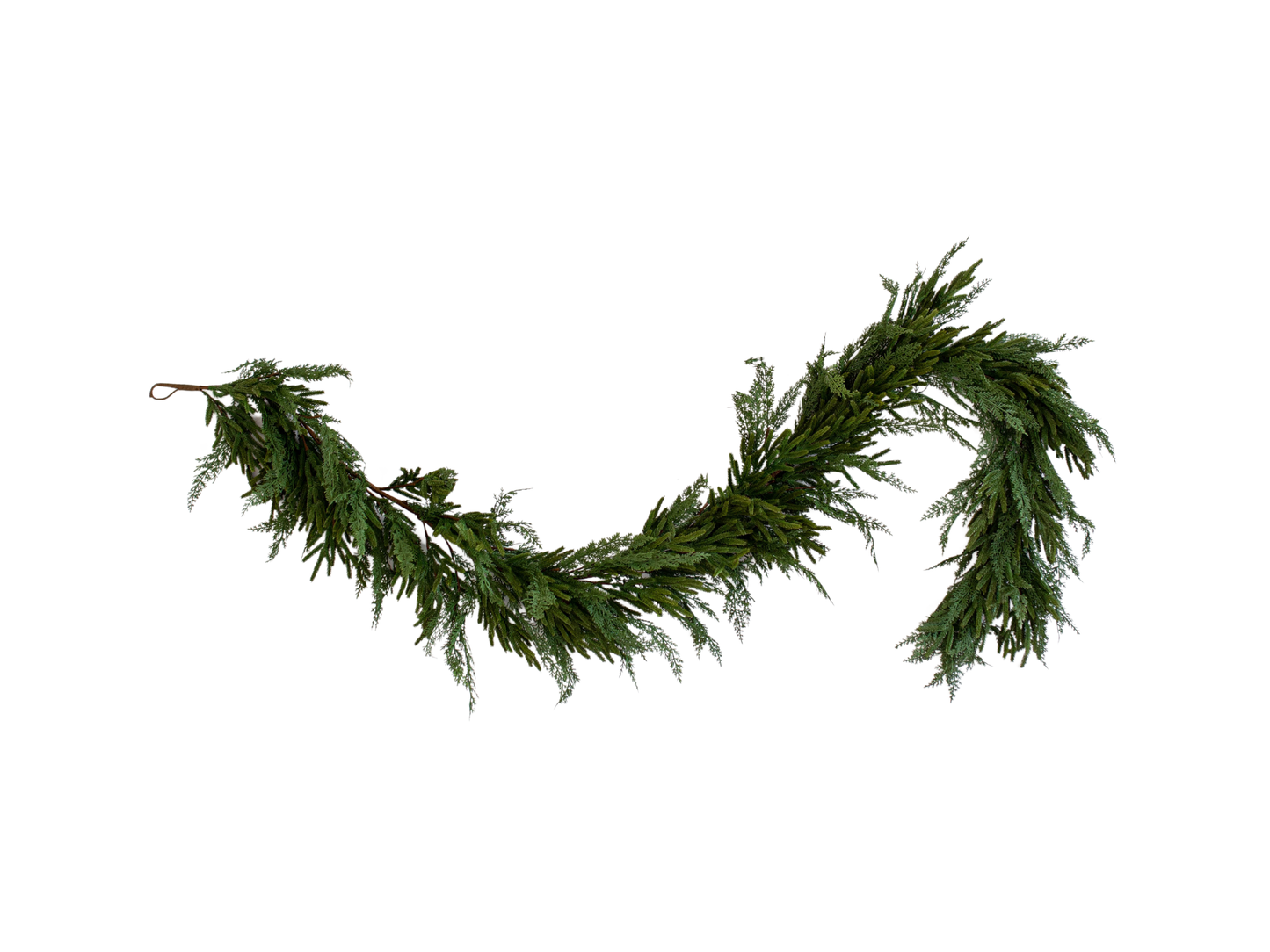 Luxe Norfolk & Cypress Mix Real Touch Faux Christmas Garland 9ft