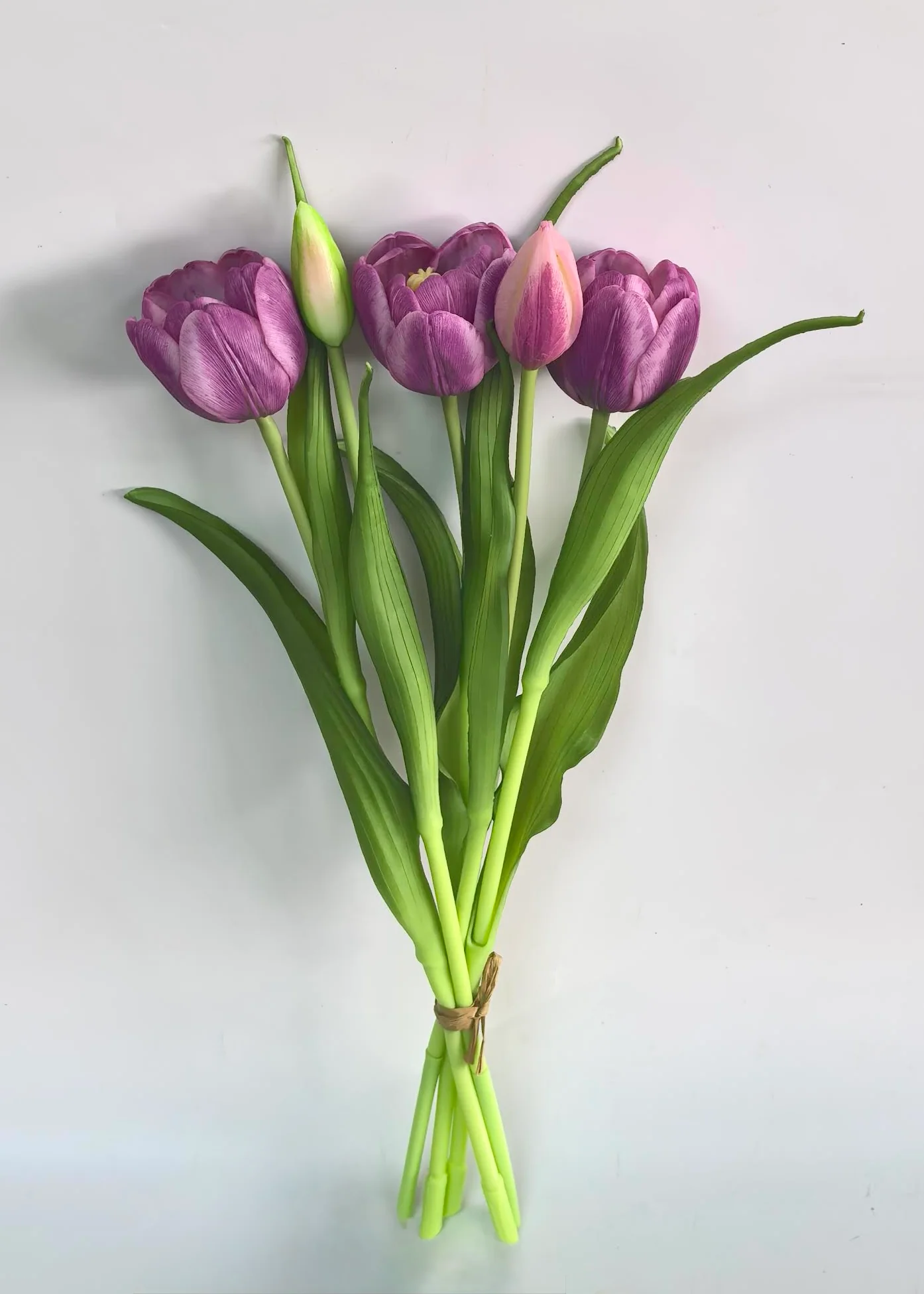 16.5" Fresh Touch Light Plum Double Late Tulip Bundle