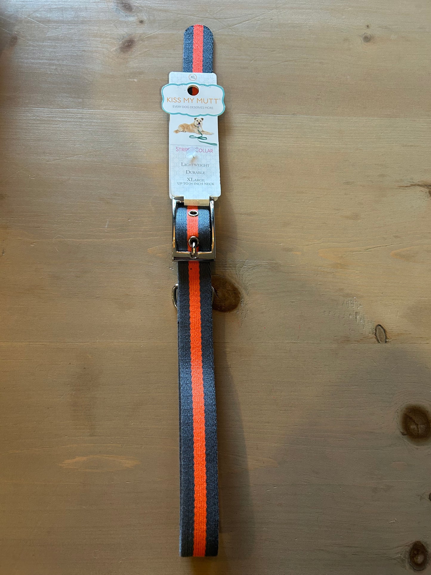 Kiss My Mutt striped dog Leash - Med/Large