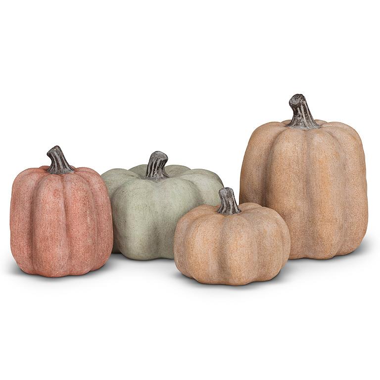 Dark Orange Porcelain Pumpkin - 6"H