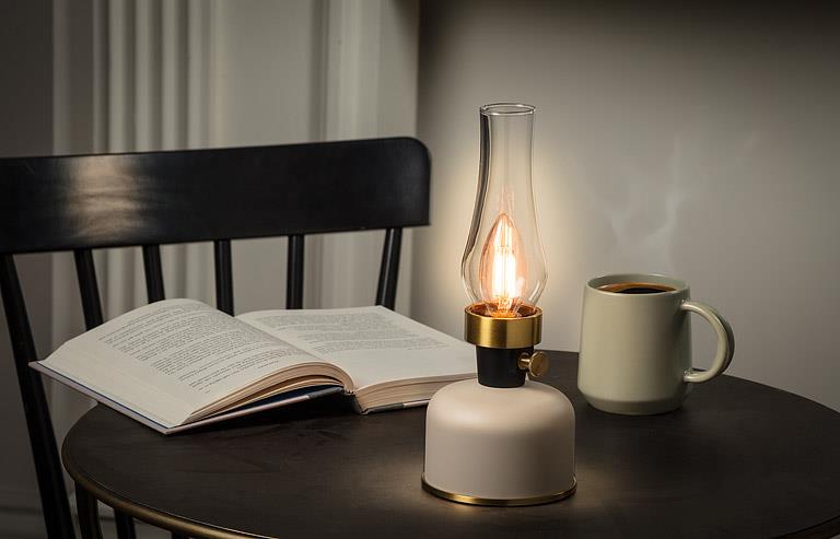 Lantern LED Lamp - Ivory - 10.5"H