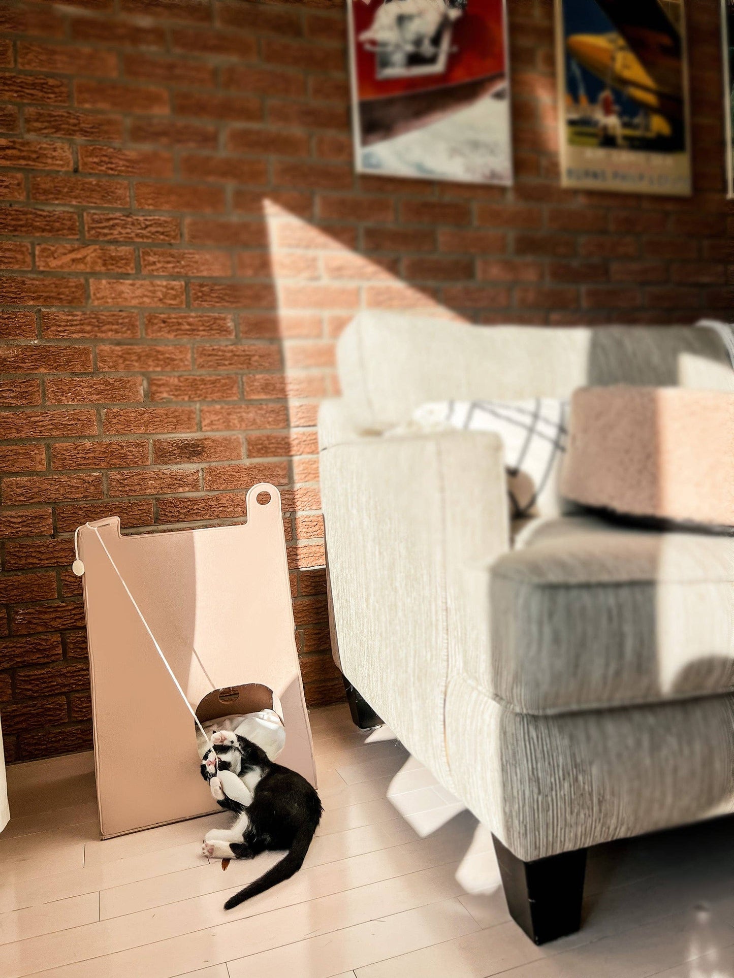 Minimalist Moka Felt Cat House