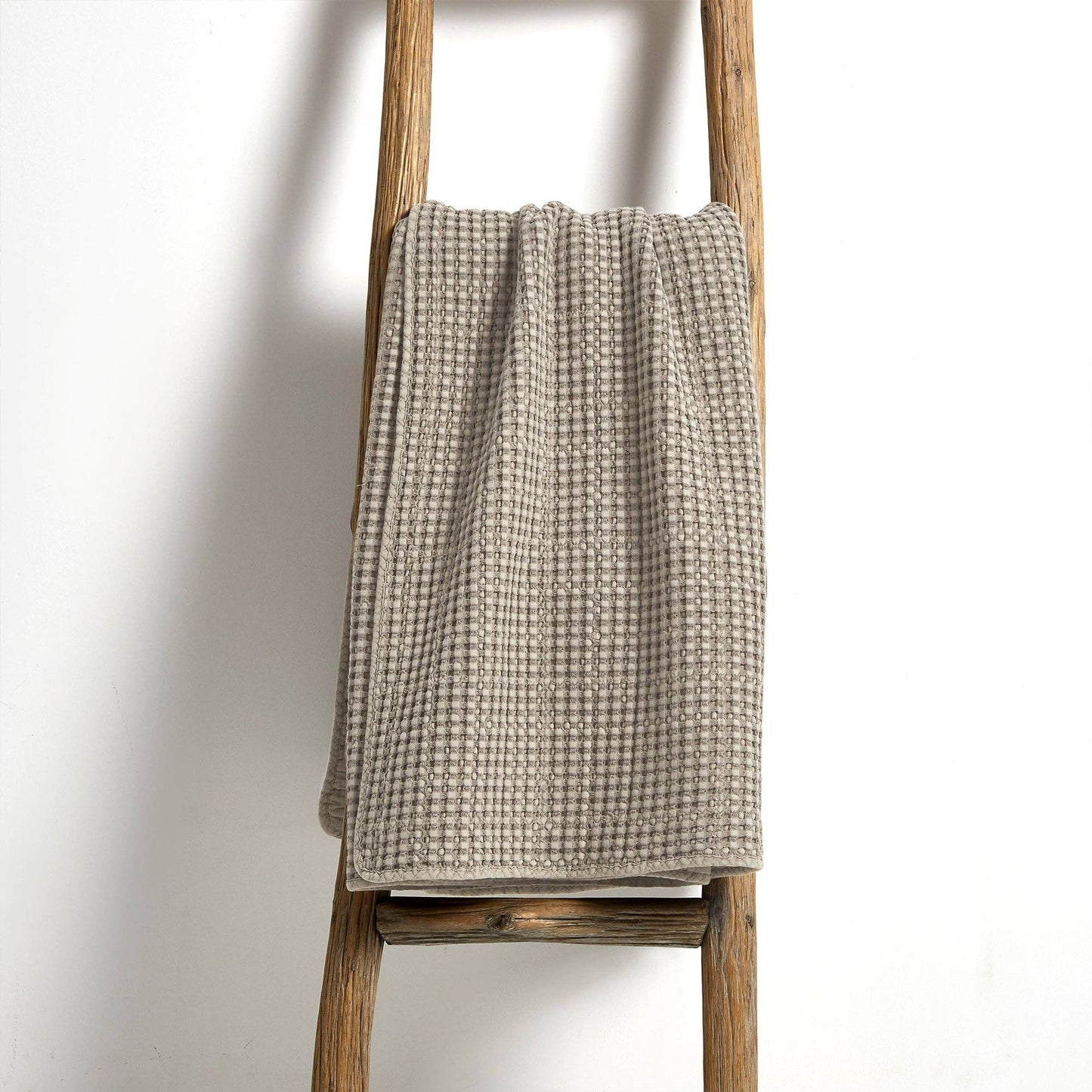 Mills Waffle Quilted Throw: Taupe