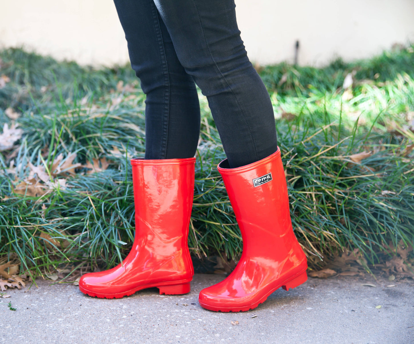 EMMA MID CALF RED WOMEN'S RAIN BOOTS