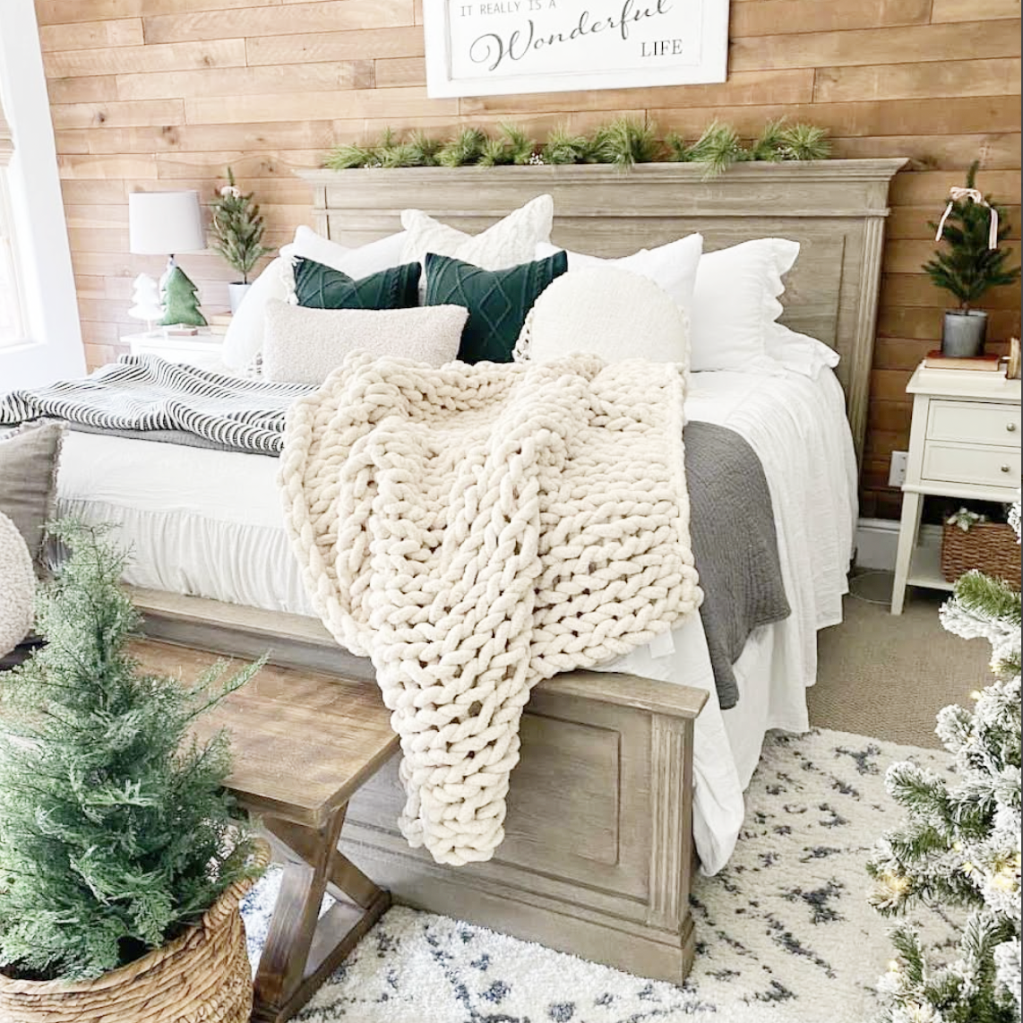 Chunky Knit Throw - Chenille Ultra Cream