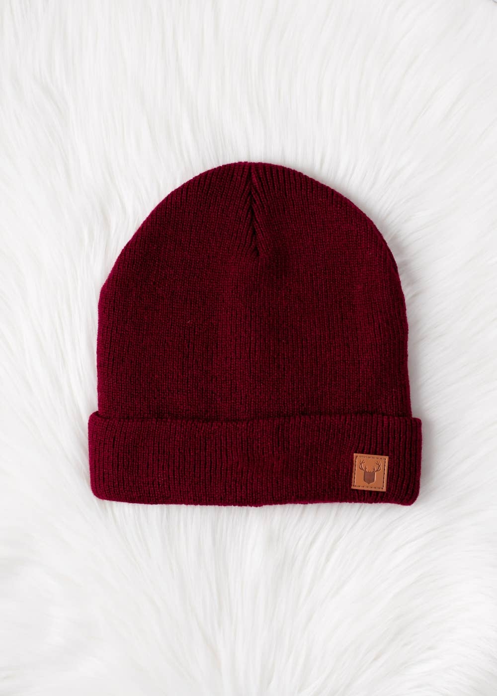 Burgundy Knit Beanie