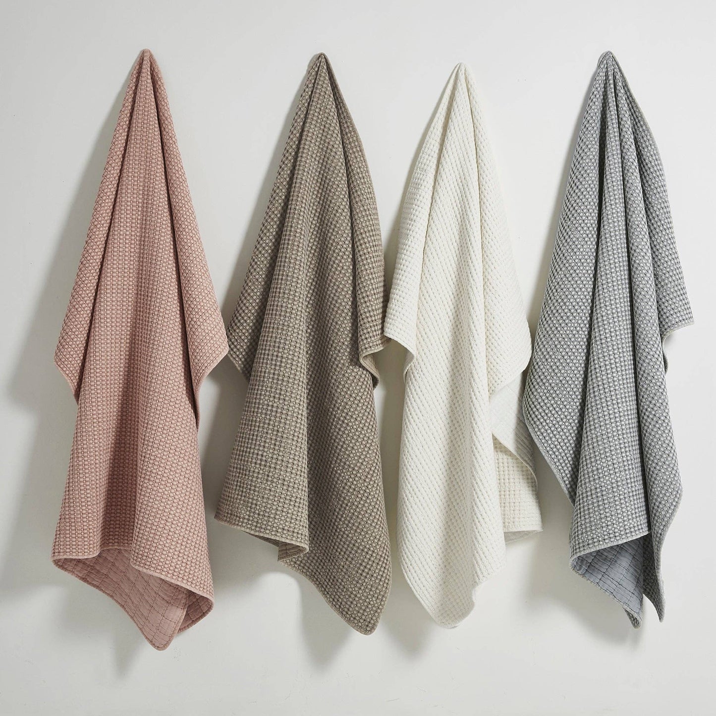 Mills Waffle Quilted Throw: Cocoa