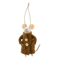 Mouse Holiday Ornament - Bundled Bruce