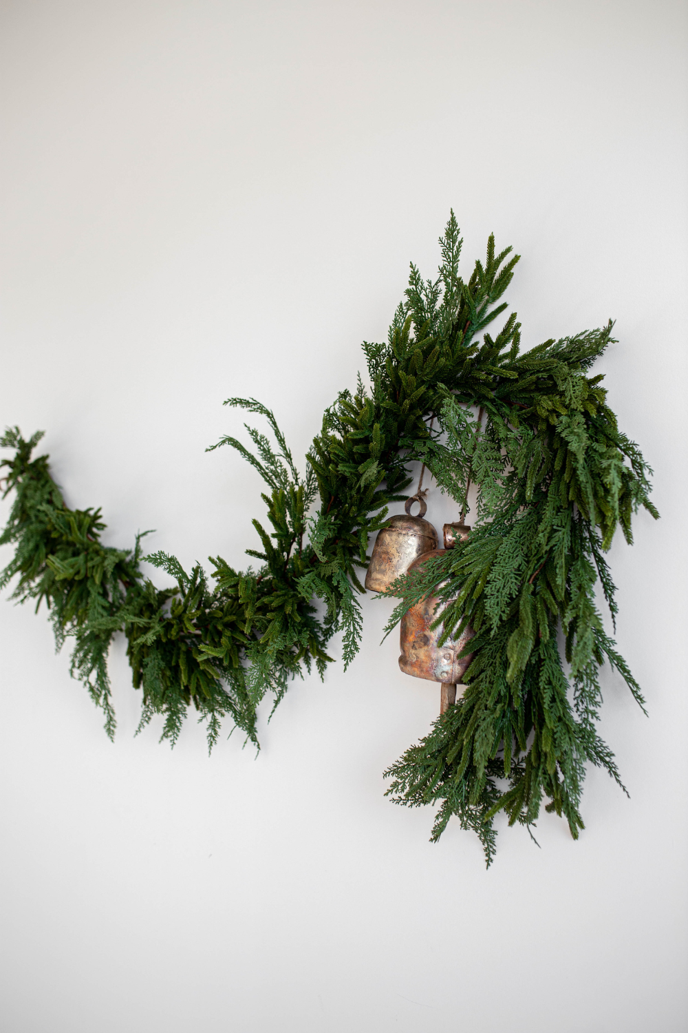 Luxe Norfolk & Cypress Mix Real Touch Faux Christmas Garland 9ft