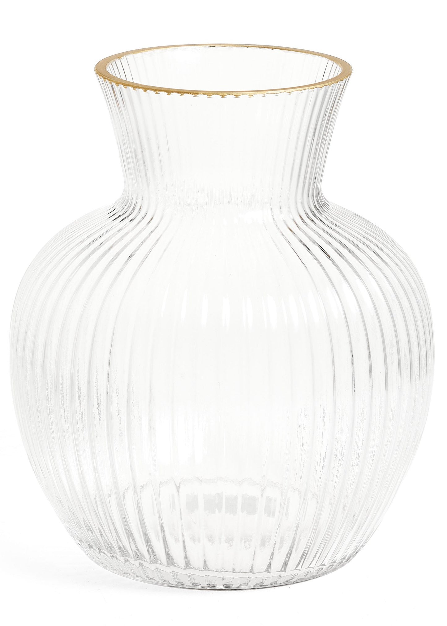Ribbed Glass Vase