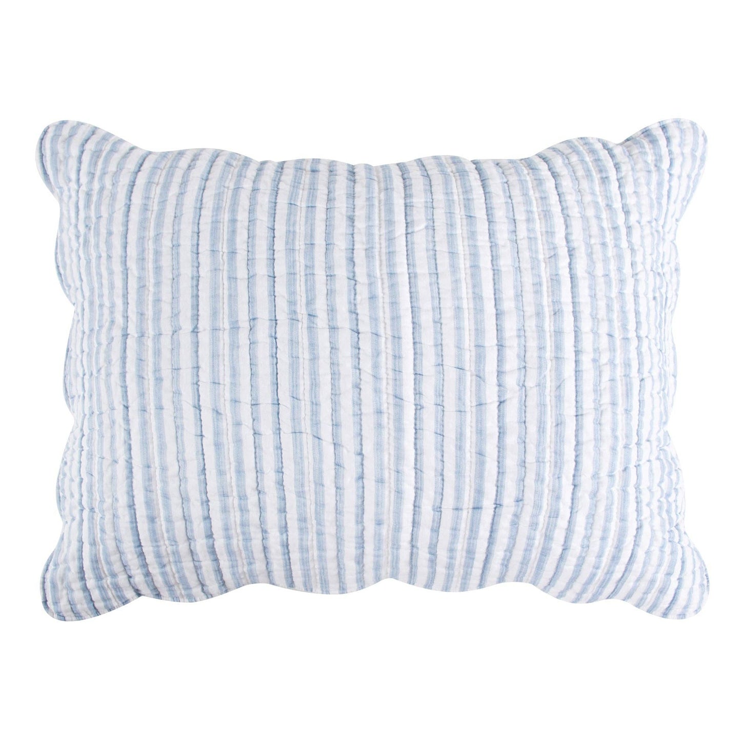 Martha Stripe Blue Quilt Set - Full/Queen
