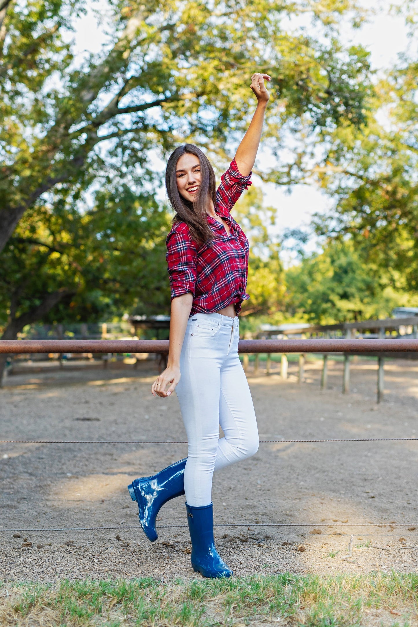 EMMA MID CALF NAVY WOMEN'S RAIN BOOTS