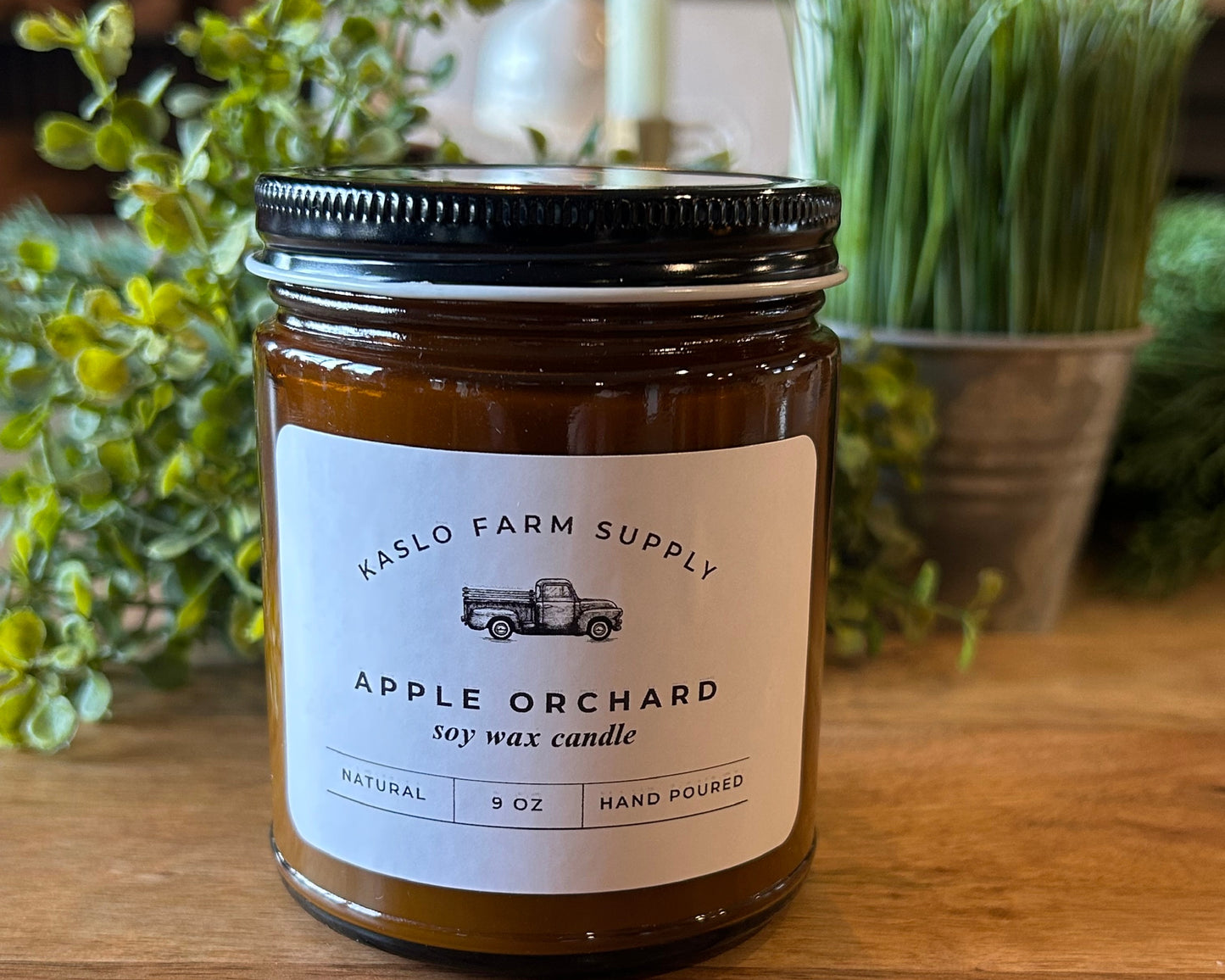 Apple Orchard Scented 100% Soy Wax Candle 9oz