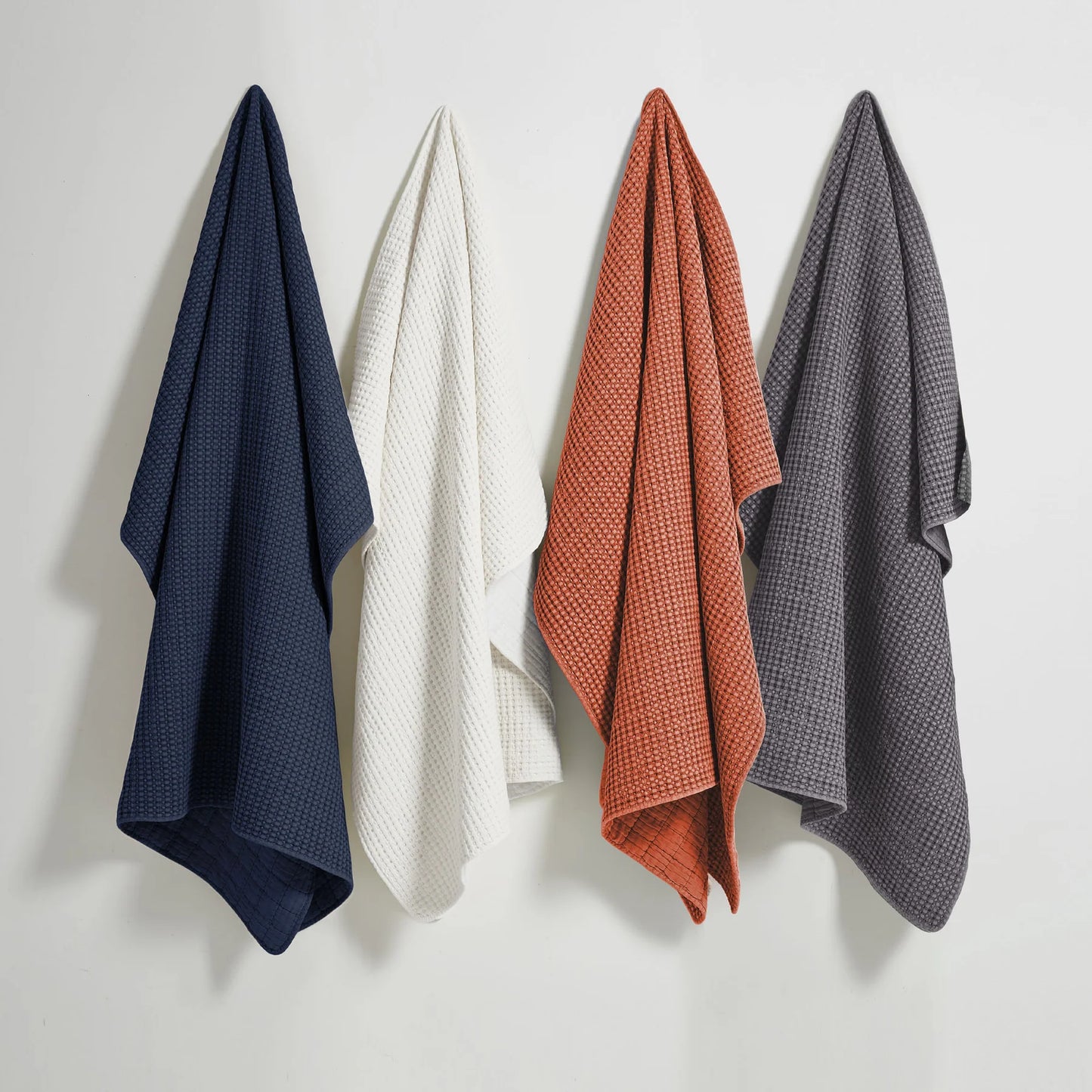 Mills Waffle Quilted Throw: Adobe