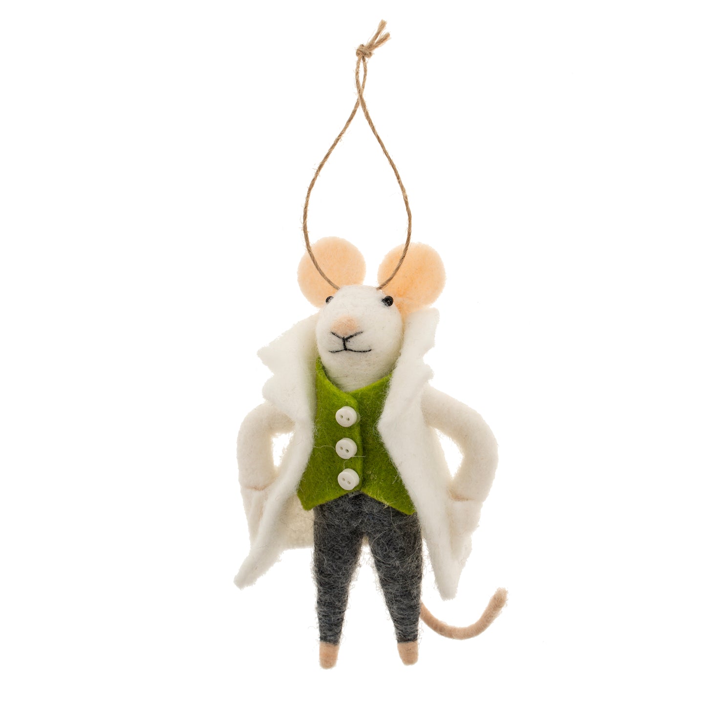 Mouse Holiday Ornament - Peacoat Parker