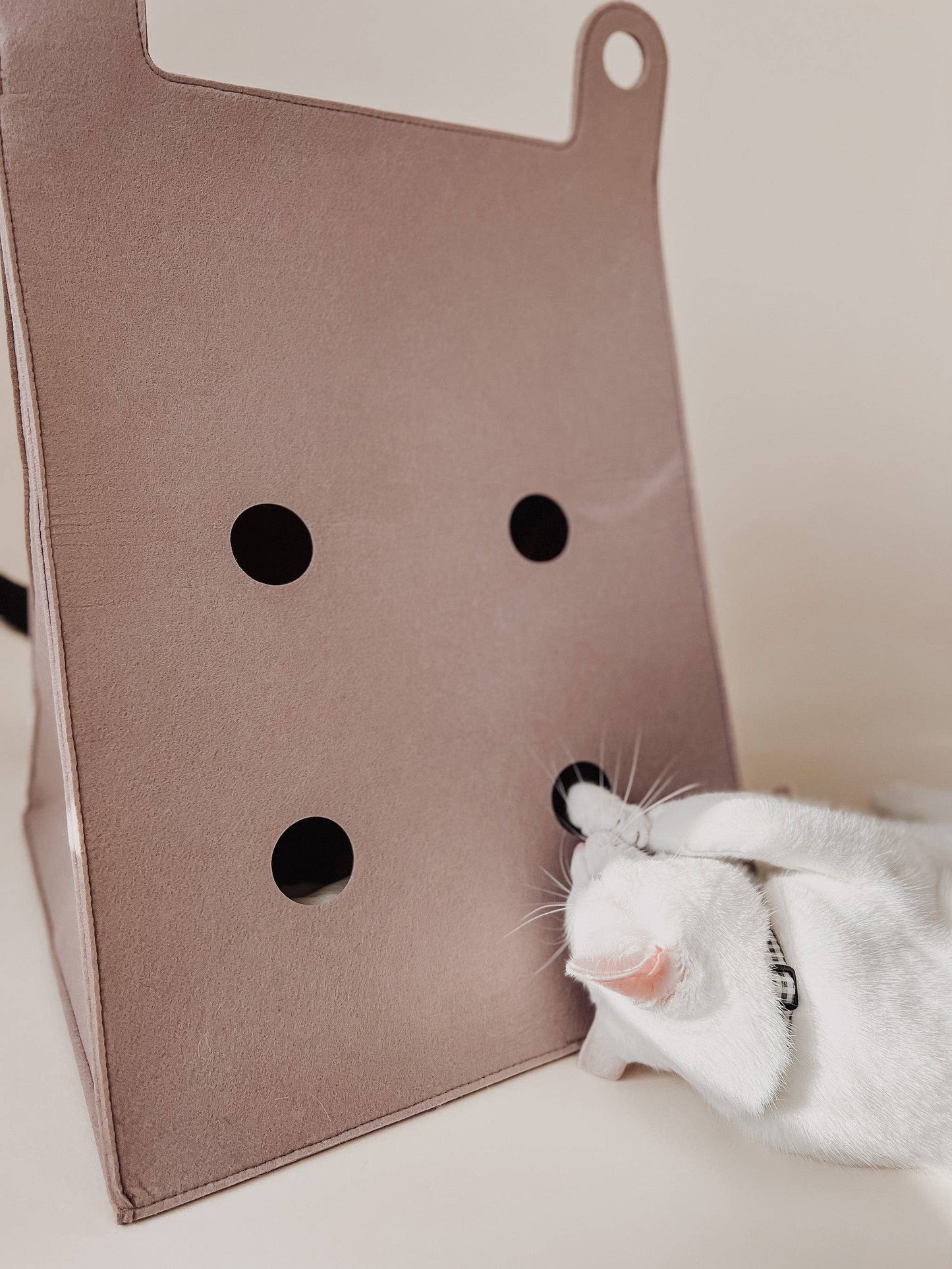 Minimalist Moka Felt Cat House