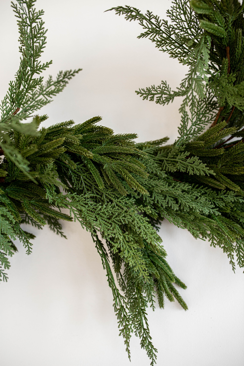 Luxe Norfolk & Cypress Mix Real Touch Faux Christmas Garland 9ft