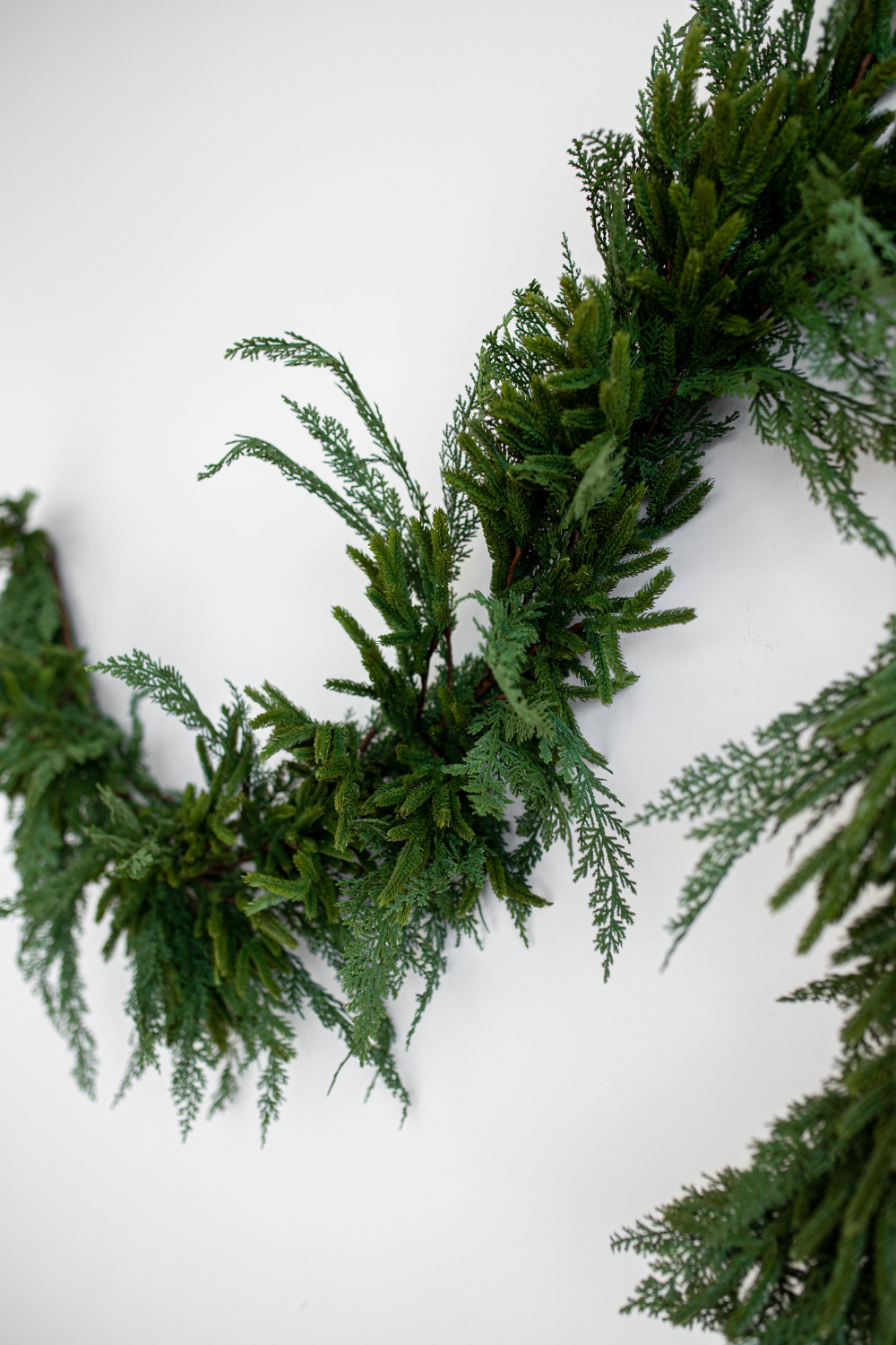Luxe Norfolk & Cypress Mix Real Touch Faux Christmas Garland 9ft
