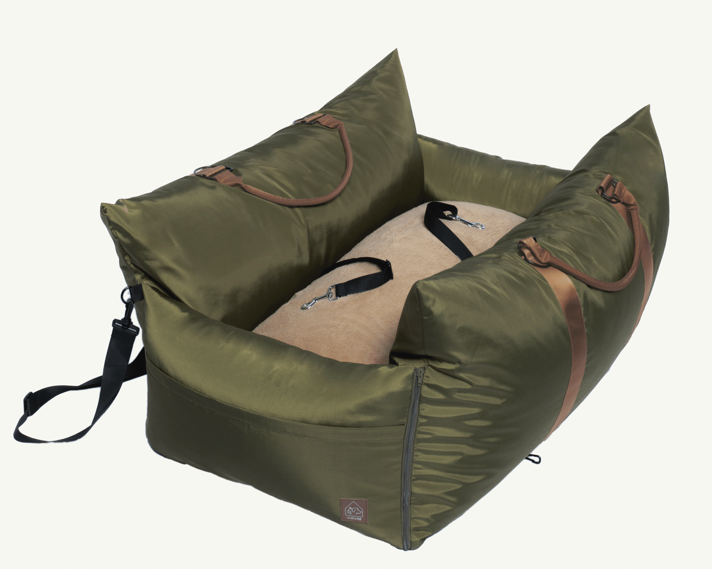 Marco travel pet bed: Army / Single seater : 18.5" x 21"