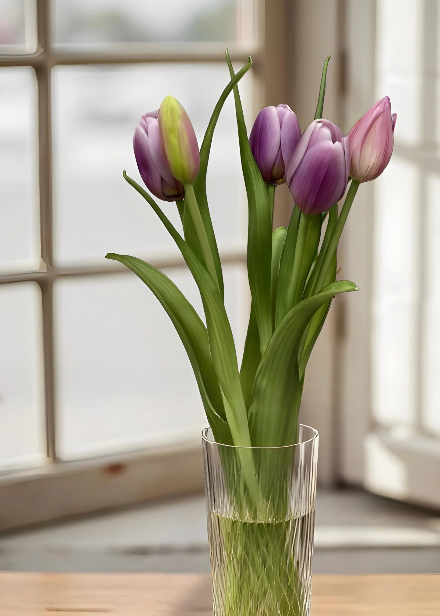 16" Fresh Touch Dynasty Lavender Tulip Bundle