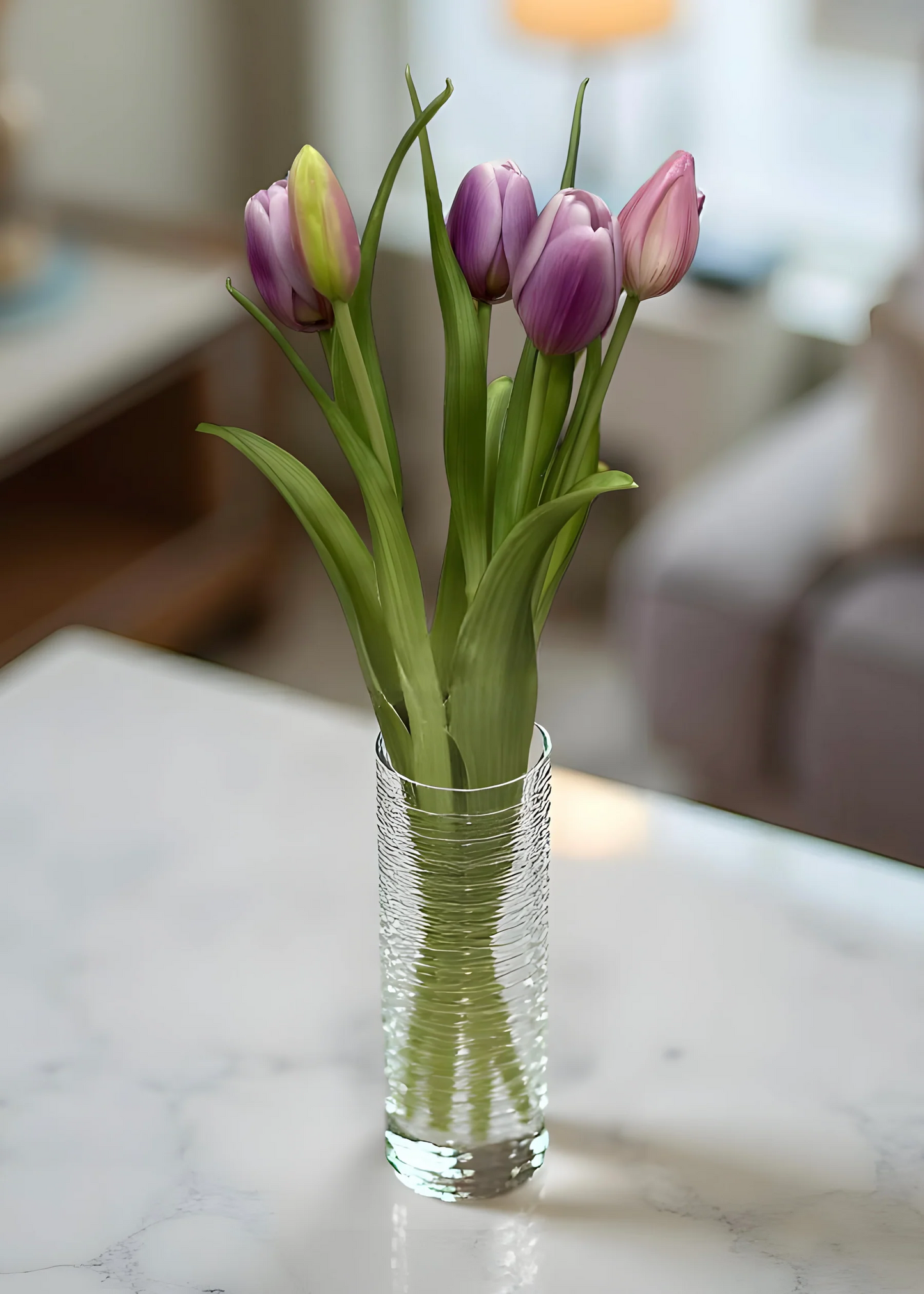 16" Fresh Touch Dynasty Lavender Tulip Bundle