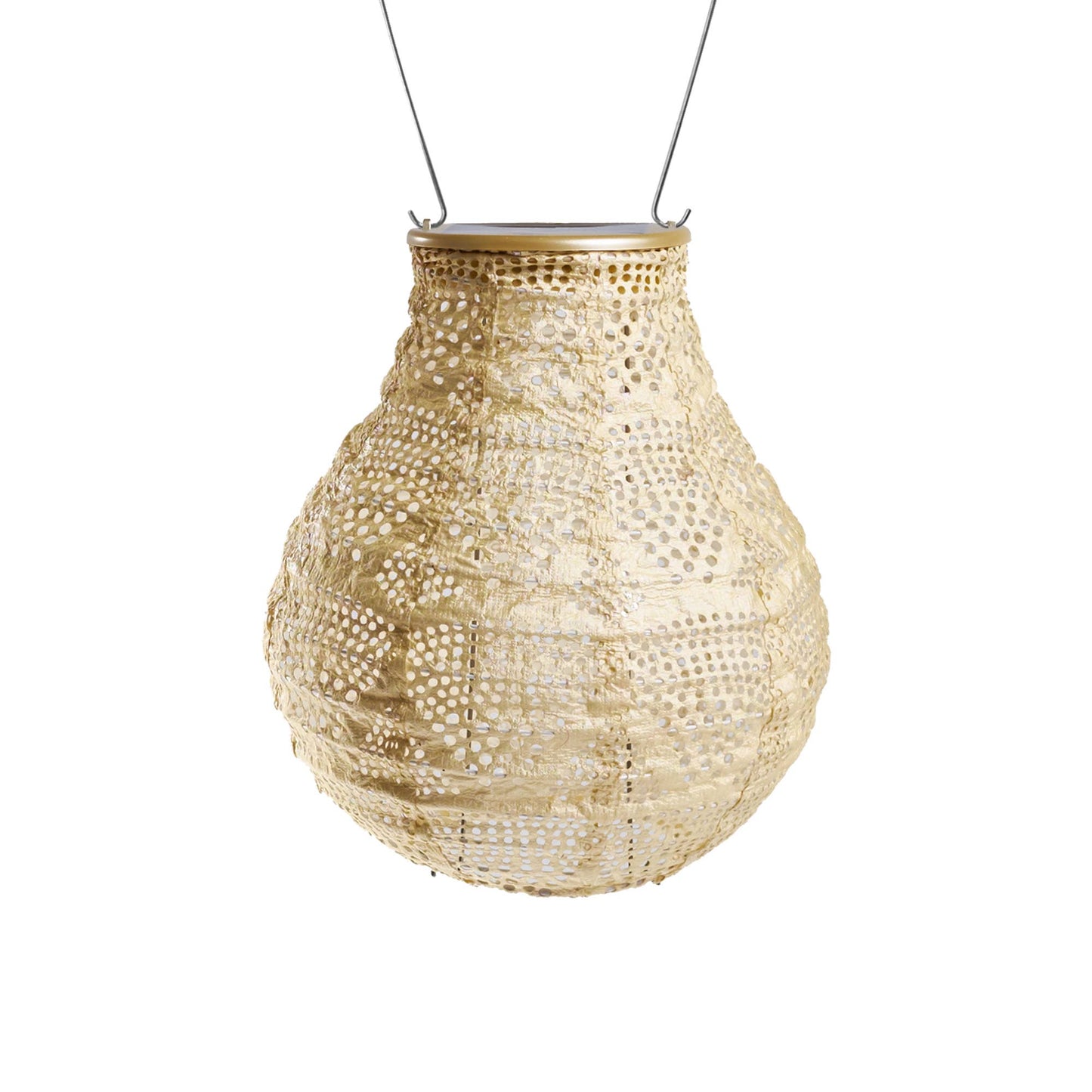 Stella Bulb 8" Solar Lantern - Pearl Wave