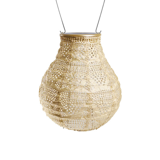 Stella Bulb 8" Solar Lantern - Pearl Wave