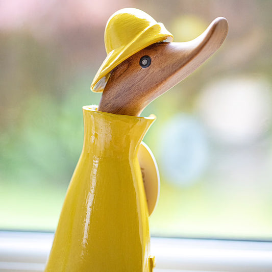 Carved Hand Painted Adorable Rain Coat Ducks