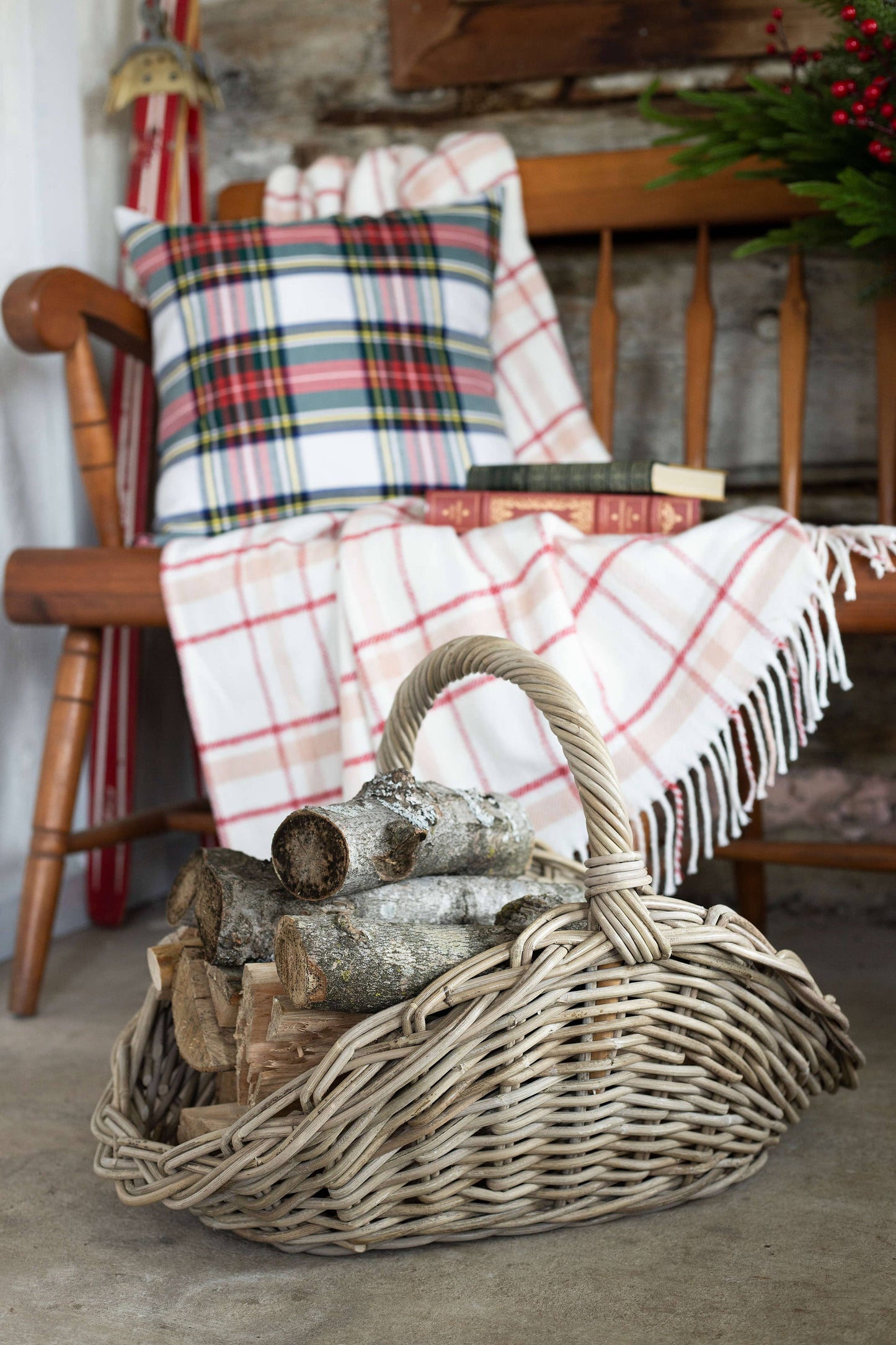 Oval Rattan Gathering Basket