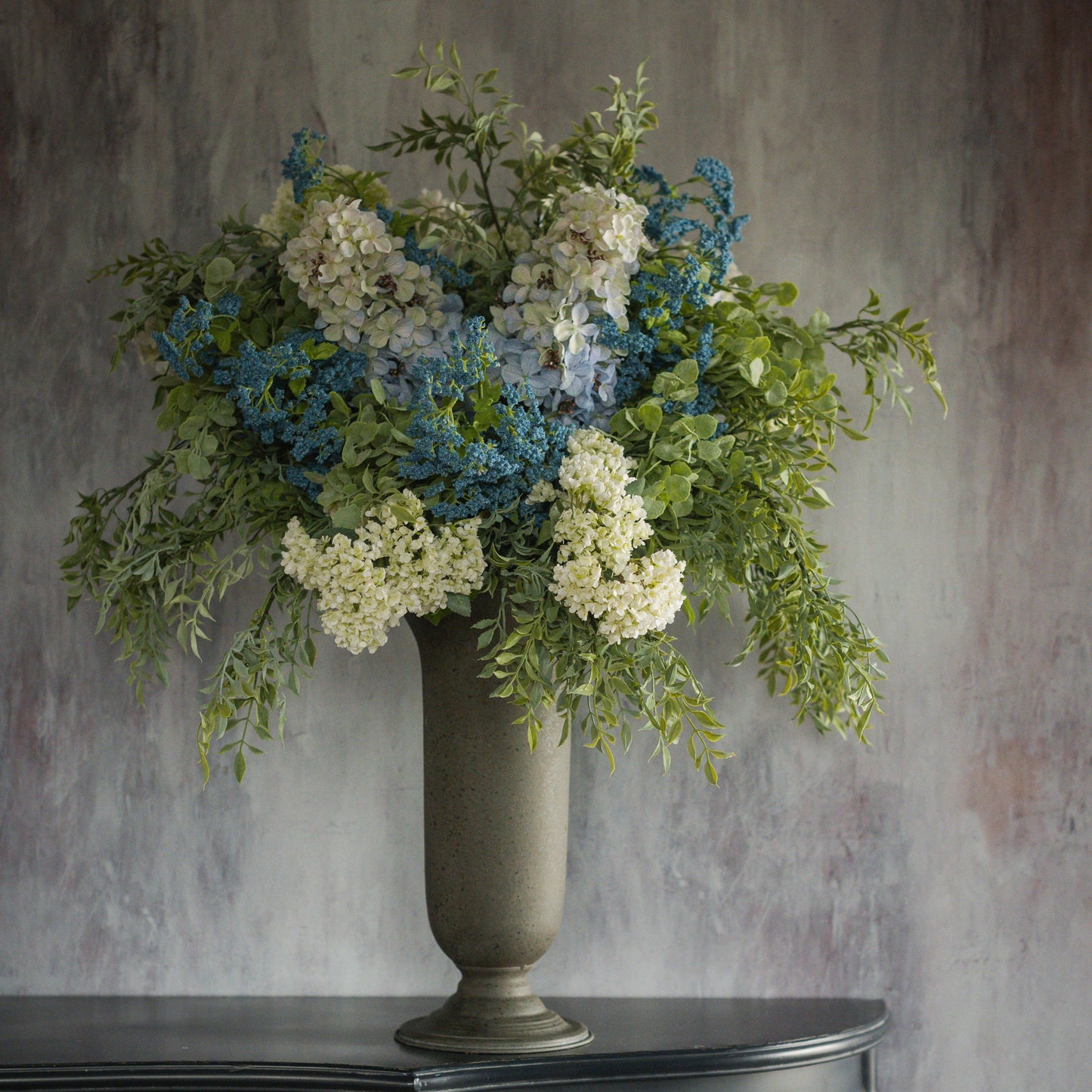 25" White Hydrangea Spray