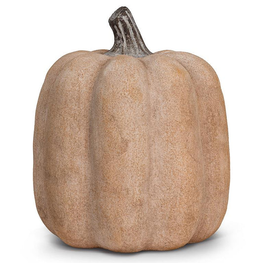 Light Orange Porcelain Pumpkin - 7"H