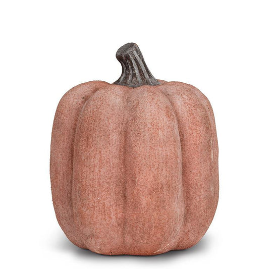 Dark Orange Porcelain Pumpkin - 6"H