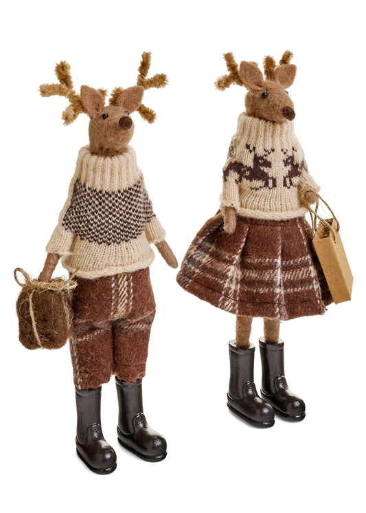Wool Deer Set (Gift Bag & Purse) – Set of 2