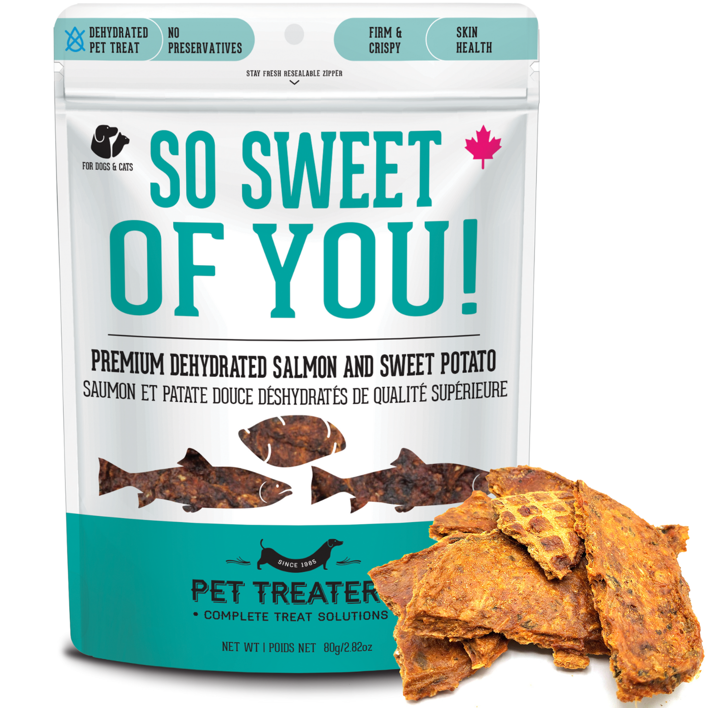 Salmon & Sweet Potato Dehydrated Pet Treats: Omega-3