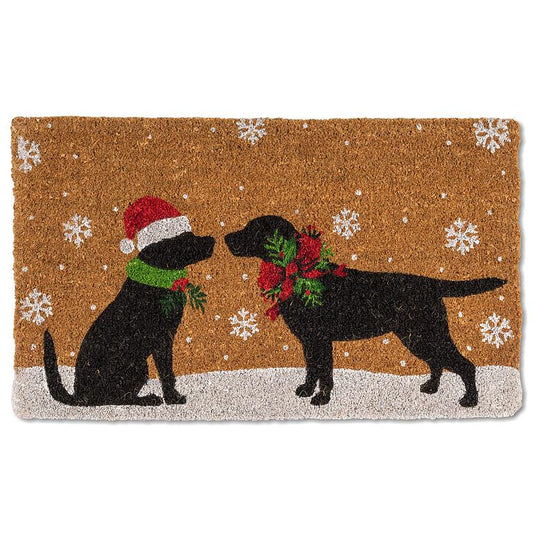 Christmas Dogs Doormat-18x30"L
