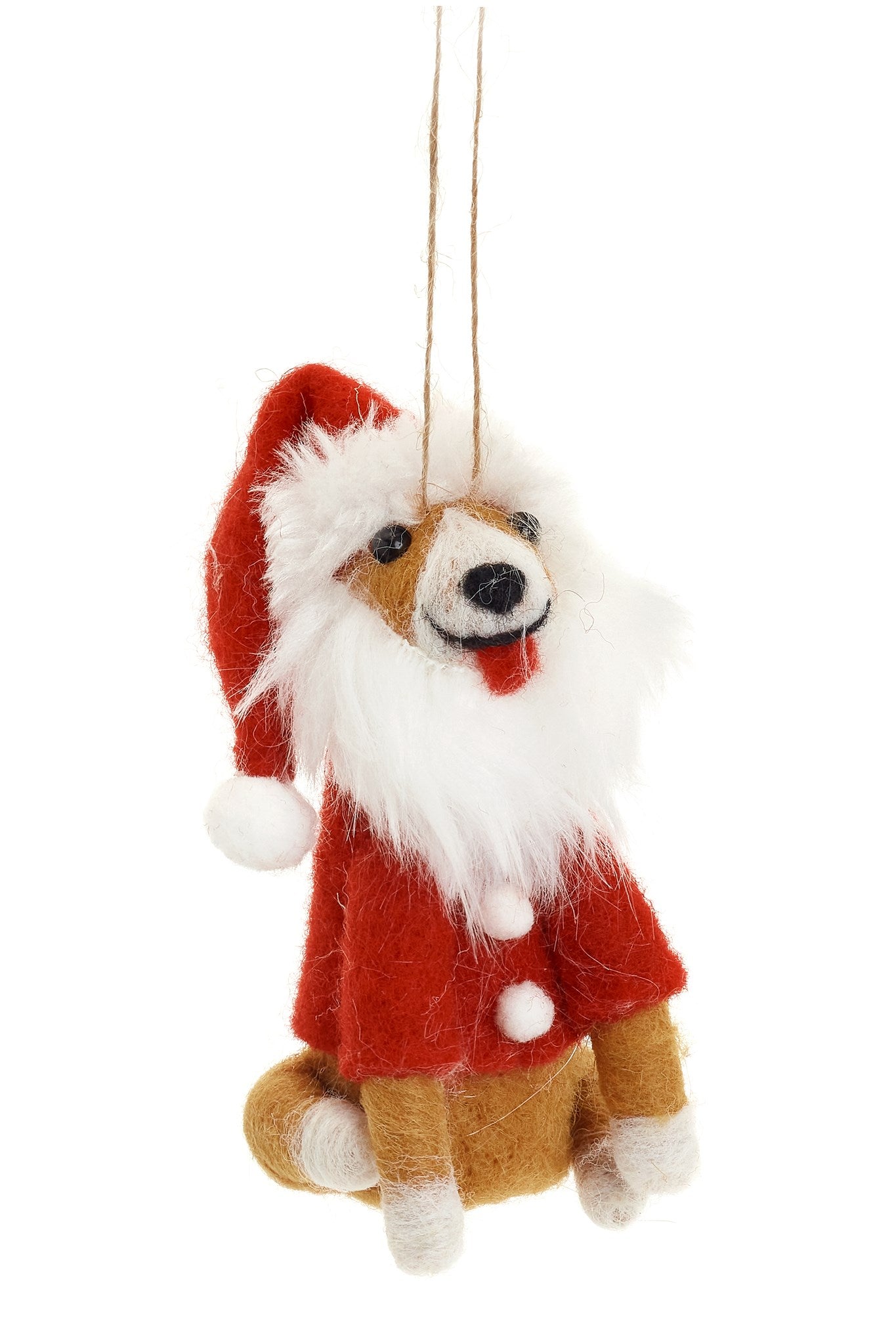 Dog Santa Ornament