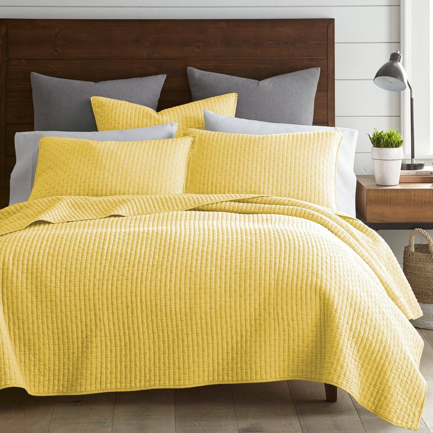 Cross Stitch Quilt Set: Taupe
