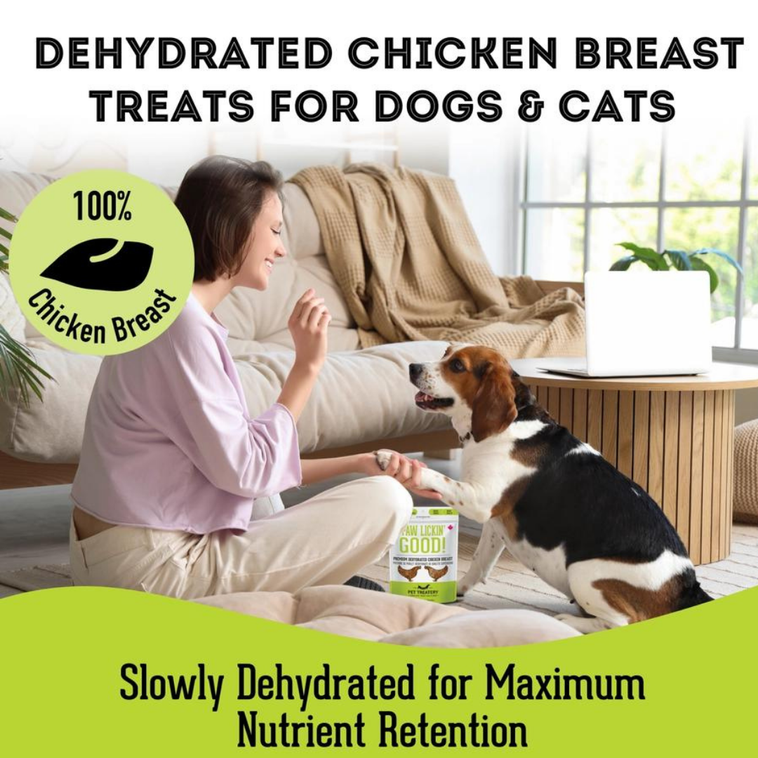 Chicken Breast Dehydrated Pet Treats: High-Protein & Vitamin