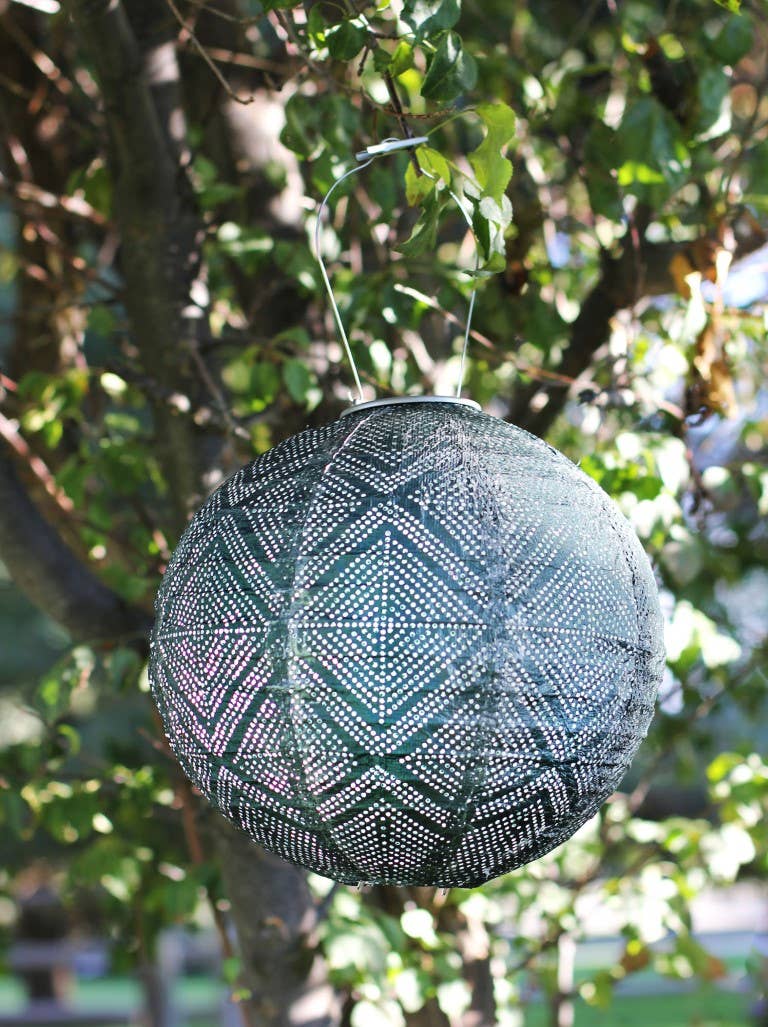Stella Market 12" Globe Solar Lantern - Ink