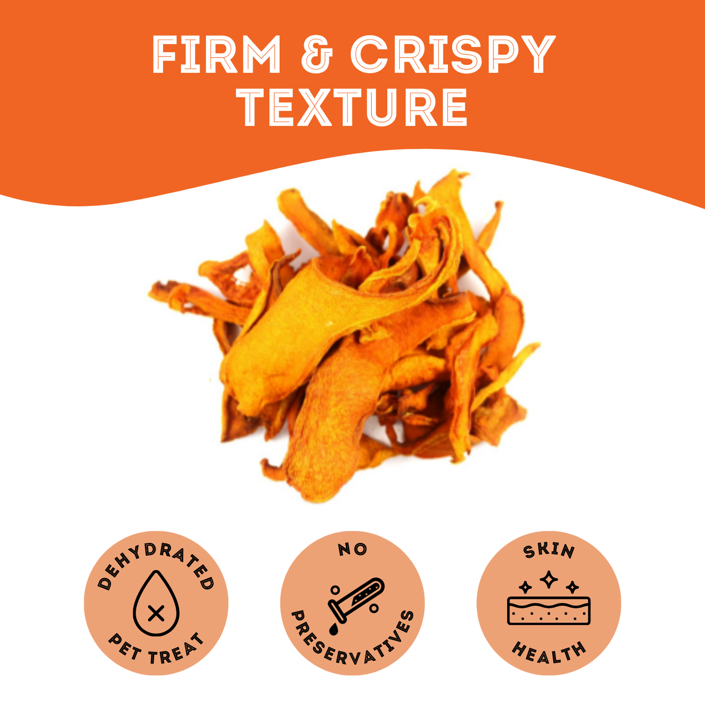 Pumpkin Dehydrated Pet Treat for Dogs & Cats Vegan 80g