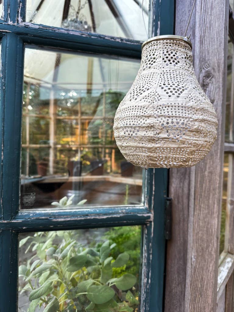 Stella Bulb 8" Solar Lantern - Pearl Wave