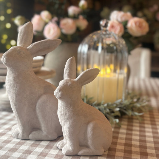 Ceramic Textured Sitting Bunnies