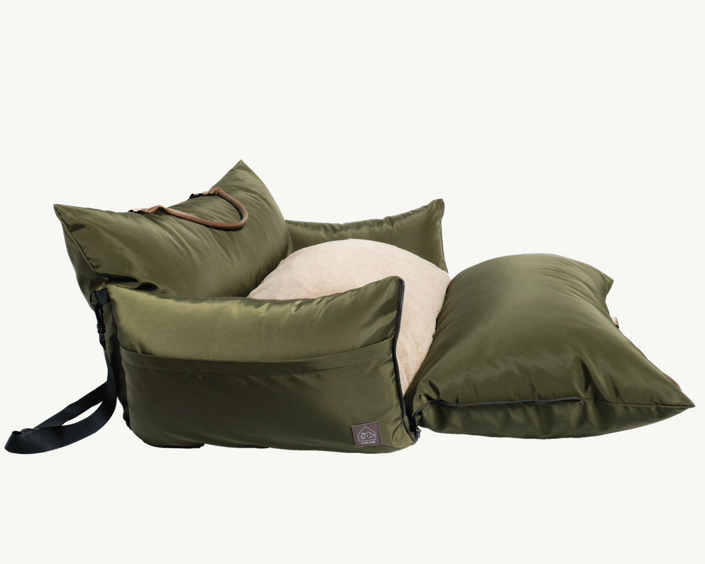 Marco travel pet bed: Army / Single seater : 18.5" x 21"