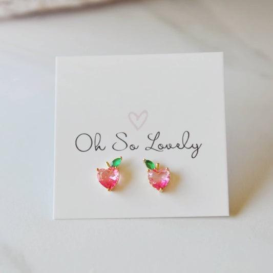Peach Stud Earrings