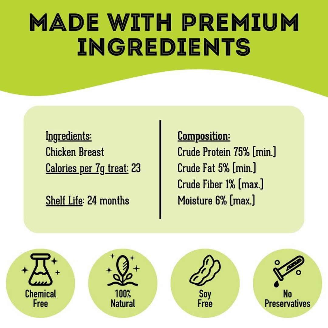 Chicken Breast Dehydrated Pet Treats: High-Protein & Vitamin