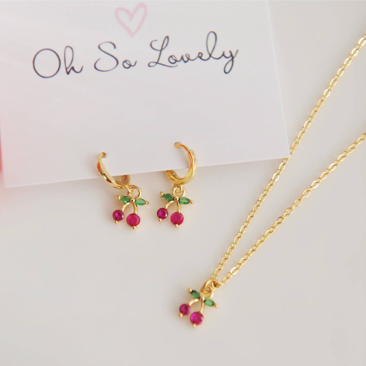 Annie Cherry Huggie hoop earrings