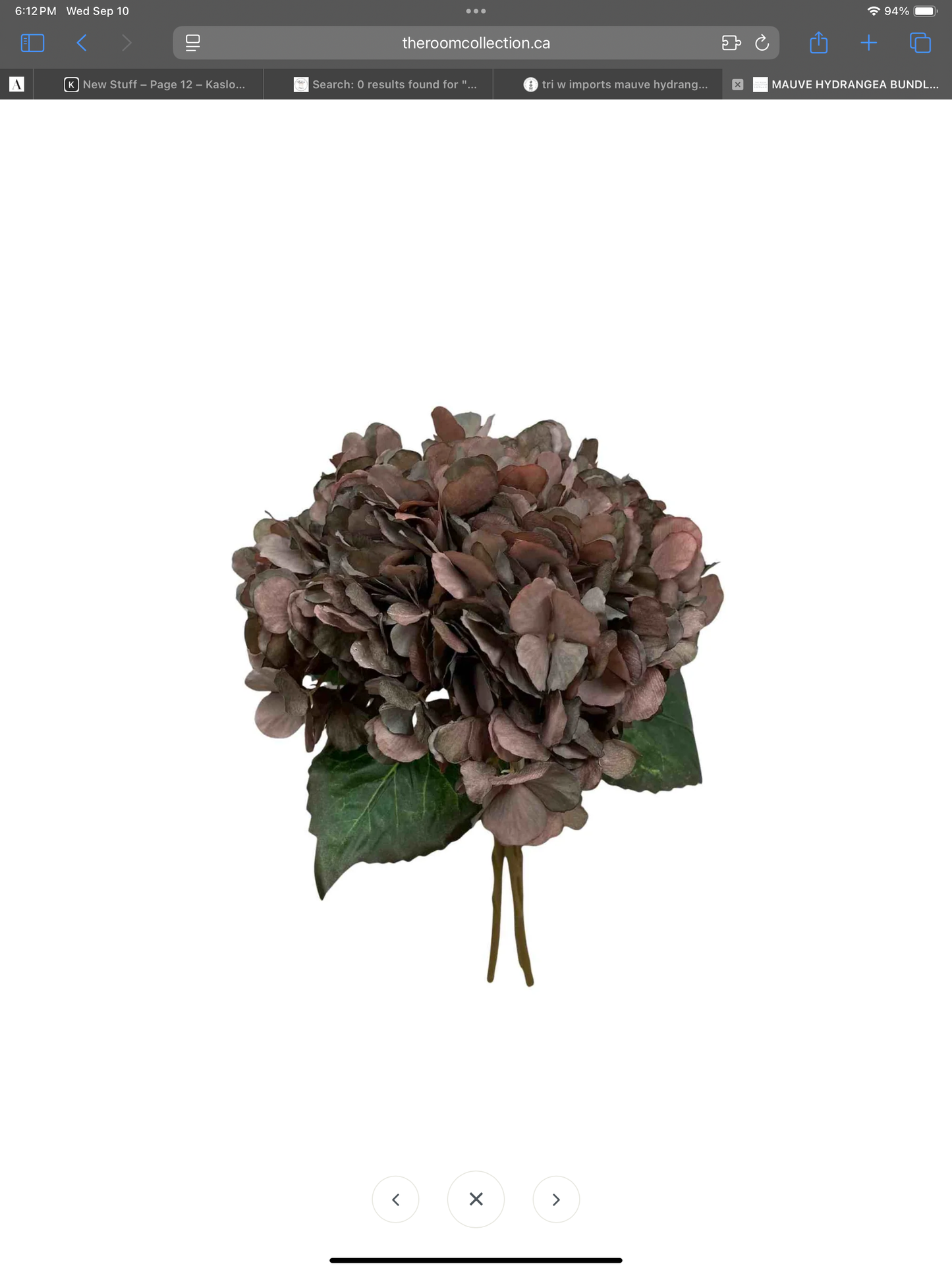Mauve Hydrangea Bundle - 3 Pieces Per Bundle 14"