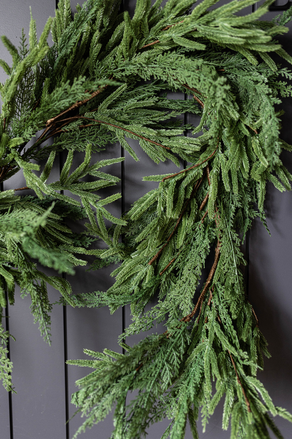 Luxe Norfolk & Cypress Mix Real Touch Faux Christmas Garland 9ft