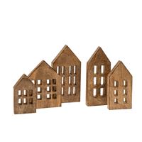 Wooden Winter House S/5, Natural