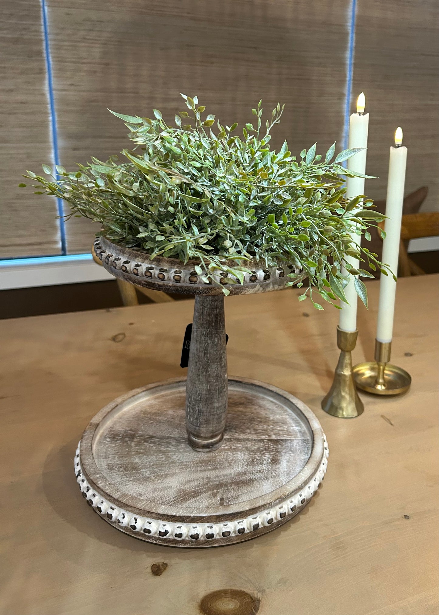 11” Rustic Two Tiered Wood Riser